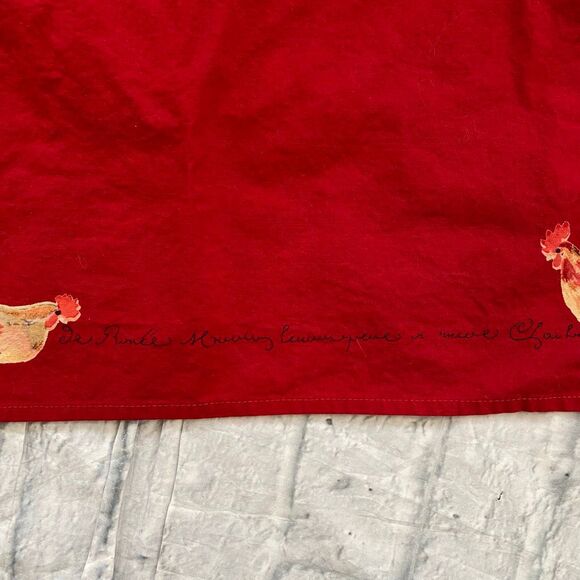 Williams Sonoma 5 napkin bundle 100% cotton rooster print red 20x19 - Picture 2 of 7